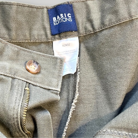 Basic Editions Gray Khaki Pants 42x25 - Picture 9 of 14